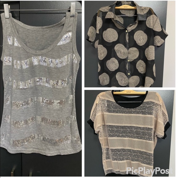 $8 3 dark tops - Picture 1 of 4